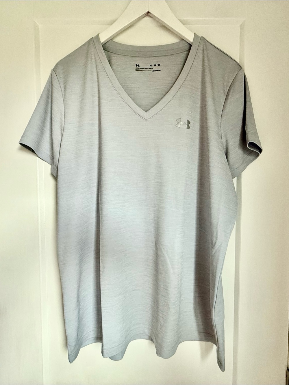 Under Armour Women’s Light Gray V-Neck Performance Shirt